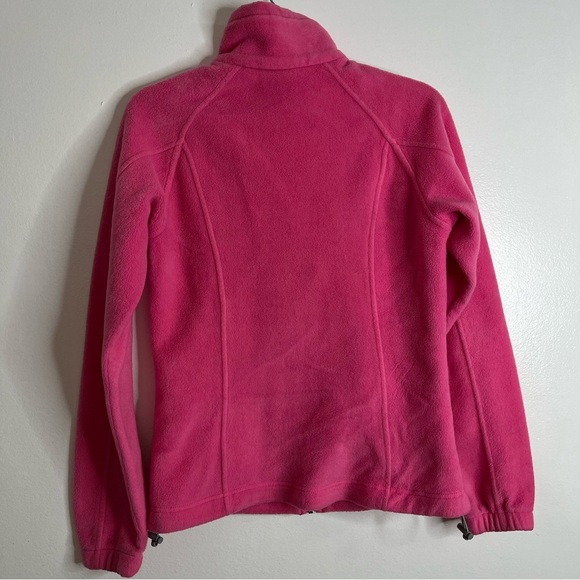 Columbia Womens Collared Pink Fleece Zip-up Jacket w/ Zipper Pockets Size M - Picture 5 of 10